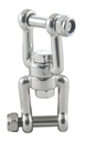  SWIVEL SHACKLE JAW-JAW WITH LOCK NUT - STAINLESS STEEL A4