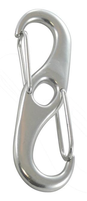 DOUBLE SPRING HOOK - STAINLESS STEEL A4