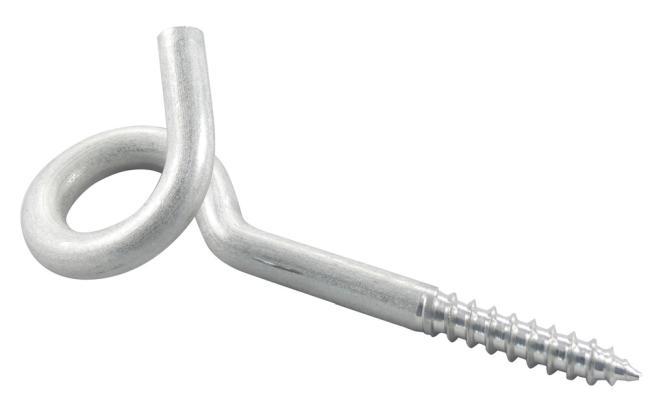 GANCHO PARA RIZOS CON HILO DE MADERA - ACERO INOXIDABLE A2