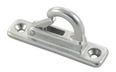  FENDER HOOK WITH SAFETY SNAP, SLIM - STAINLESS STEEL A4