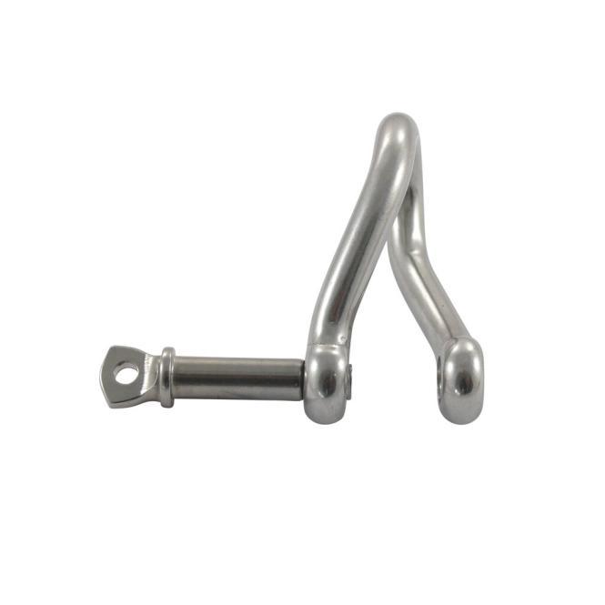 TWISTED SHACKLE 90° WITH CAPTIVE PIN - STAINLESS STEEL A4