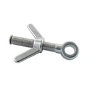 PITON À ŒIL AVEC VIS PAPILLON - INOX A4