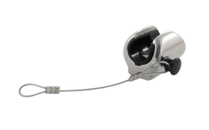  WINDSHIELD FITTING FOR BALL-JOINT, FLAT BASE - STAINLESS STEEL A4/PLASTIC