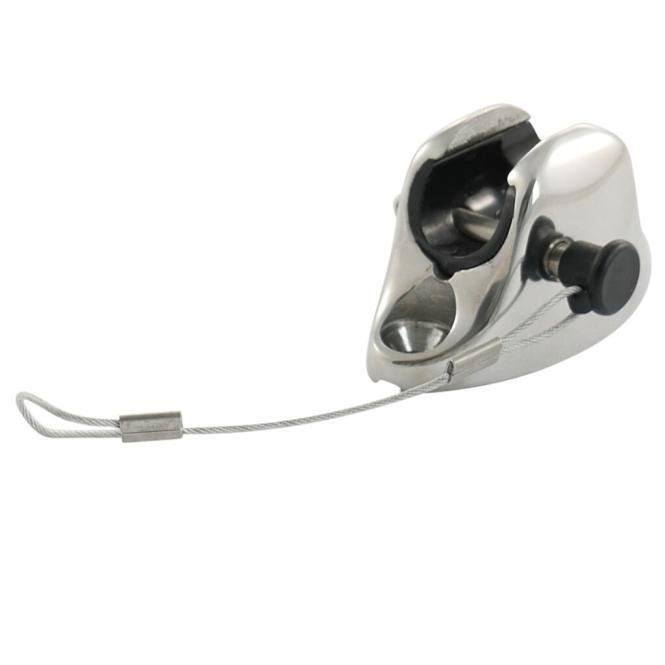 DECK HINGE FOR BALL JOINT, FLAT BASE - STAINLESS STEEL A4/PLASTIC