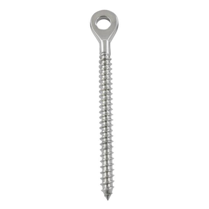 THREAD EYE WITH WOOD THREAD MT-SERIES - STAINLESS STEEL A4