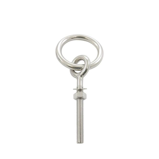 BULLONE AD OCCHIELLO CON FILETTATURA METRICA E ANELLO - ACCIAIO INOX A4