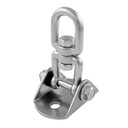  PIASTRA DI BASE CON GRILLO GIREVOLE, SERIE MT - ACCIAIO INOX A4/PA