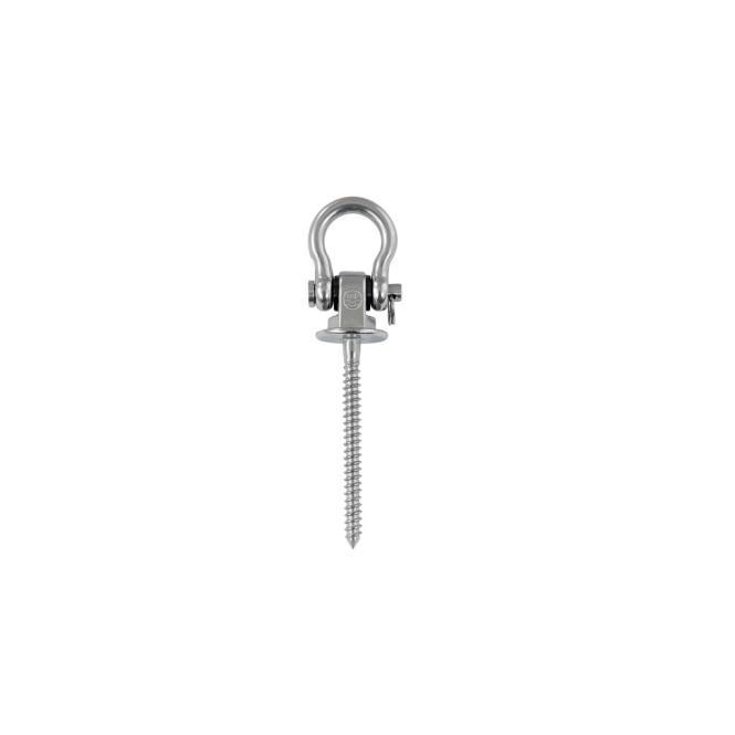  TORNILLO CON GRILLETE DE ARCO, ROSCA DE MADERA, SERIE MT - ACERO INOXIDABLE A4/PA