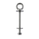 BULLONE AD OCCHIELLO CON COLLARE E FILETTATURA METRICA, SERIE MT - ACCIAIO INOX A4