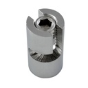  MORSETTO PER RETE IN FUNE METALLICA 0-90° CON ATTACCO M10 - ACCIAIO INOX A4