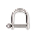  D-SHACKLE, WIDE WITH CAPTIVE PIN - STAINLESS STEEL A4