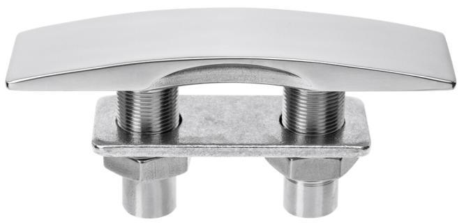CURVED PULL UP CLEAT - STAINLESS STEEL A4