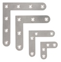 FLAT CORNER BRACE, BARE SURFACE - STAINLESS STEEL A4
