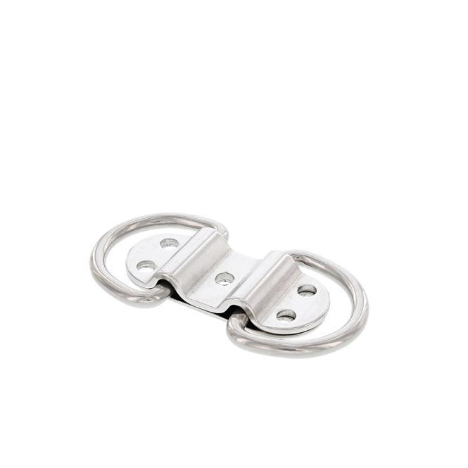 OJAL DE ALMOHADILLA PLEGABLE DOBLE CON CONTRAPLACA - ACERO INOXIDABLE A4