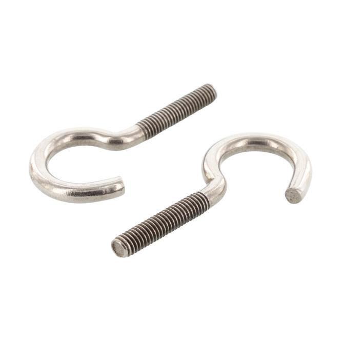 HOOK WITH METRIC THREAD - STAINLESS STEEL A2