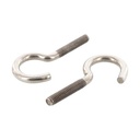  GANCIO CON FILETTATURA METRICA - ACCIAIO INOX A2