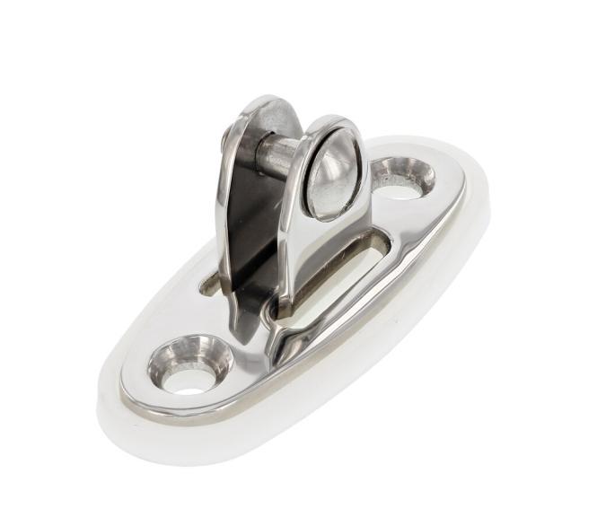 PLATINE DE CAPOTE ARTICULÉE, PLAT - INOX A4