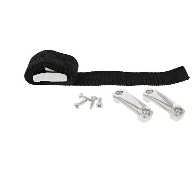 LOT DE SANGLE POUR MAINTIEN DE BATTERIE - INOX A4/POLYESTER