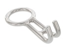 CHAIN CLAW SHORT WITH LARGE RING - STAINLESS STEEL A4