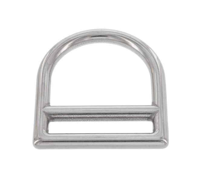 ANNEAU EN D DOUBLE BARRETTE - INOX A2