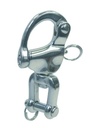 MOUSQUETON DE DRISSE AVEC ÉMERILLON À CHAPE - INOX A4