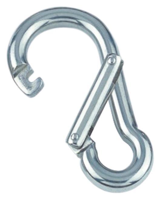 SPRING HOOK WITH WIDE OPENING - STAINLESS STEEL A4