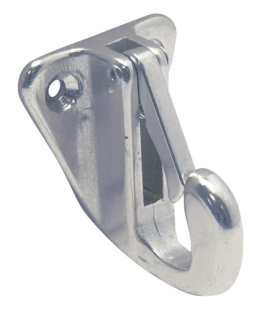 FENDER HOOK WITH SAFETY SNAP - STAINLESS STEEL A4