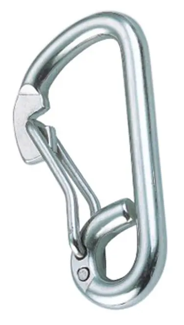 GANCIO A MOLLA CON FIOCCO - ACCIAIO INOX A4