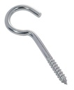 GANCHO DE TORNILLO CON ROSCA PARA MADERA - ACERO INOXIDABLE A4