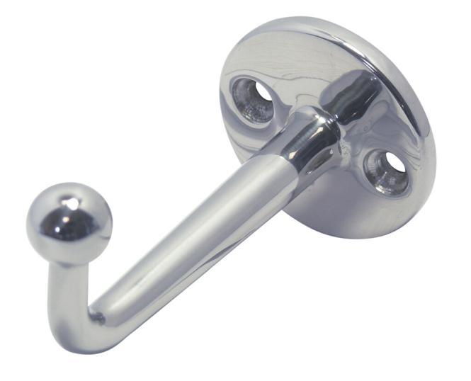 GANCIO CON BASE ROTONDA - ACCIAIO INOX A2