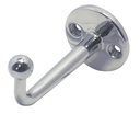 HOOK WITH ROUND BASE - STAINLESS STEEL A2