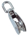  ROPE BLOCK WITH SWIVEL EYE AND JOINT - STAINLESS STEEL A2/BRASS