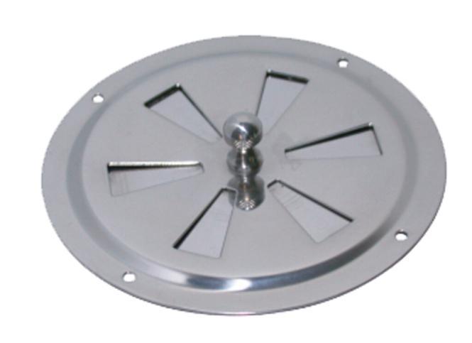 GRILLE D'AÉRATION RONDE AVEC FERMETURE ROTATIF - INOX A4