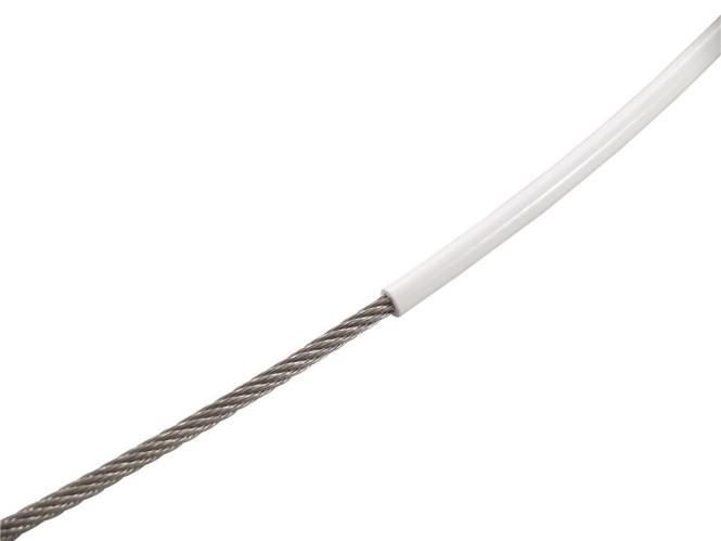  EDELSTAHLDRAHTSEIL 7X7 SZ PVC WEISS UMMANTELT - EDELSTAHL A4/PVC