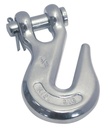 CROC DE PALAN POUR CHAÎNE AVEC CHAPE - INOX A4