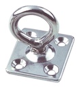  PIASTRA QUADRATA CON OCCHIELLO GIREVOLE - ACCIAIO INOX A4