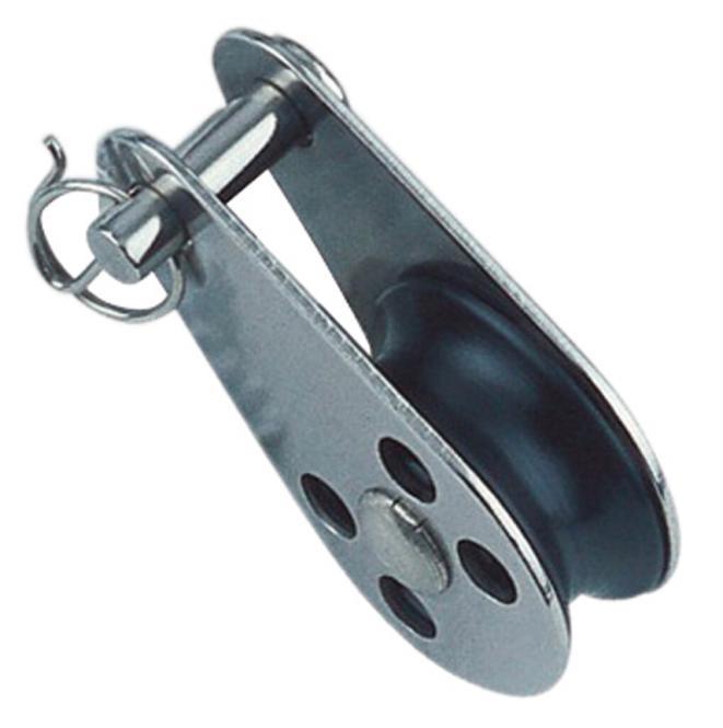 MINIBLOCCO CON CUSCINETTO SCORREVOLE E BULLONE - ACCIAIO INOX A4/PLASTICA