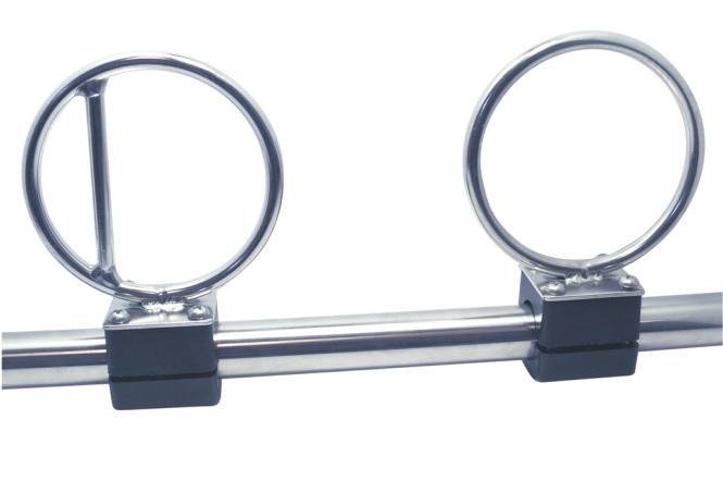 JEU DE SUPPORTS DE TANGONS POUR CHANDELIER - INOX A4/PLASTIQUE