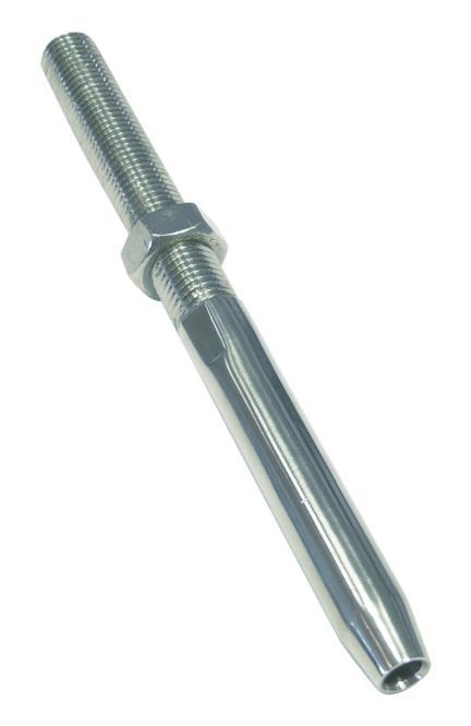 TERMINALE CON FILETTATURA SINISTRA - ACCIAIO INOX A4
