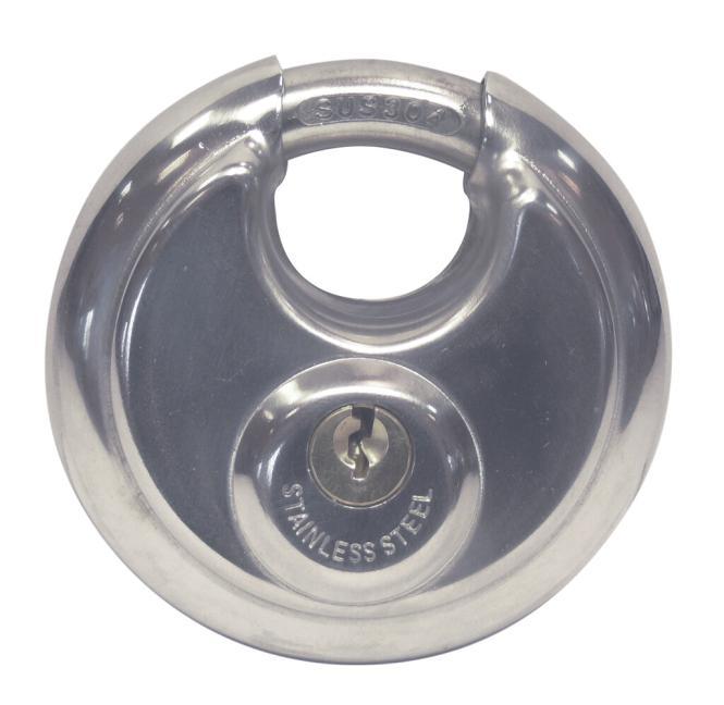 ROUND PADLOCK - STAINLESS STEEL A2