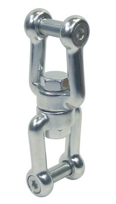 WIRBELSCHÄKEL GABEL-GABEL MIT INNENSECHSKANT - EDELSTAHL A4