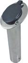 PORTACANNA DA PESCA CON TAPPO IN GOMMA - ACCIAIO INOX A2