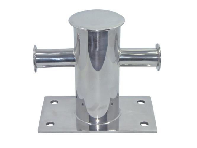  BOLLARD WITH COUNTER PLATE - STAINLESS STEEL A2