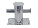 BOLARDO CON CONTRAPLACA - ACERO INOXIDABLE A2