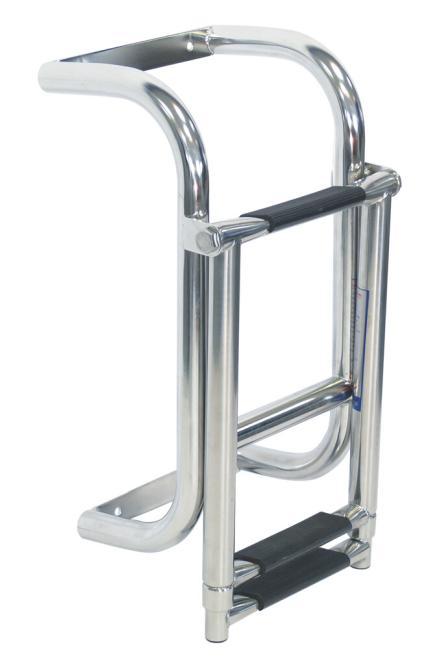 ESCALERA TELESCÓPICA DE MONTAJE EN POPA - ACERO INOXIDABLE A4/PLÁSTICO