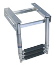 TELESCOPIC BATHING LADDER FOR MOUNTING UNDER PLATF - STAINLESS STEEL A4/PLASTIC
