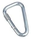  KARABINERHAKEN, ASYMMETRISCH MIT SICHERHEITSMUTTER - EDELSTAHL A4