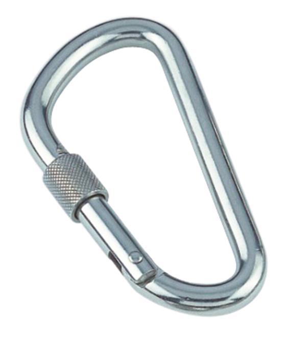 MOUSQUETON AVEC ÉCROU DE SÉCURITÉ - INOX A4