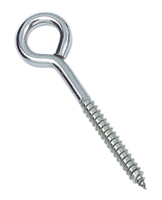  TORNILLO DE OJO CON ROSCA PARA MADERA, DE ALTA RESISTENCIA - ACERO INOXIDABLE A4