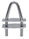BULLONE TRIANGOLARE CON 2 CONTROPIASTRE - ACCIAIO INOX A4